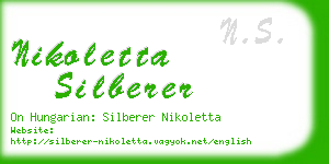 nikoletta silberer business card